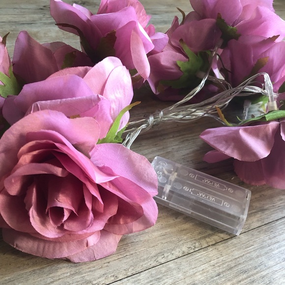 Pink Roses String Lights - Picture 2 of 3